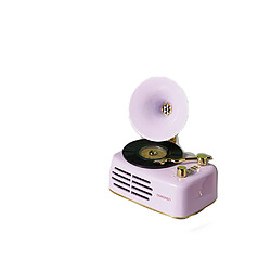 General Haut-parleur Bluetooth rétro, haut-parleur Bluetooth de style classique à l'ancienne, haut-parleur vinyle rétro, carte TF, entrée AUX, clé USB pour la maison, l'extérieur, les voyages, les fêtes, les cadeaux (violet)