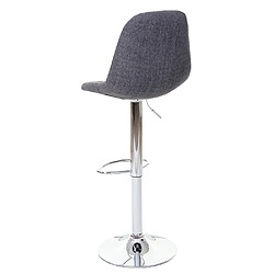 Acheter Mendler Tabouret de bar HWC-A67, tabouret de bar comptoir ~ tissu/textile gris, pied chromé