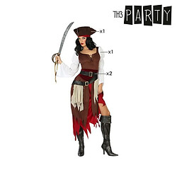 Acheter Totalcadeau Costume pour femme pirate marron et rouge - Deguisement Taille - M/L pas cher