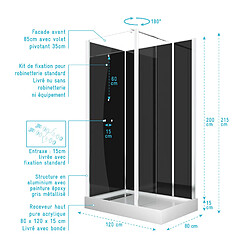 Acheter Aurlane Kit paroi et receveur et colonne