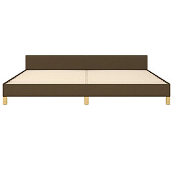 Maison Chic Lit adulte - Cadre Structure de lit avec tête de lit Contemporain Marron foncé 200x200 cm Tissu -MN11217 pas cher