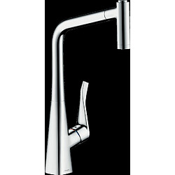 Mitigeur de cuisine HANSGROHE Metris M71 , avec douchette extractible 2 jets chromé - 14820000