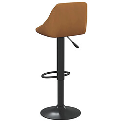 Acheter vidaXL Tabouret de bar Marron Velours