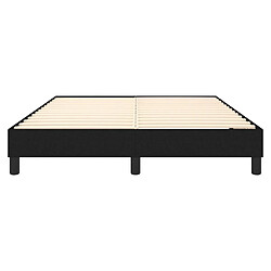 Acheter vidaXL Cadre de lit sans matelas noir 140x190 cm tissu