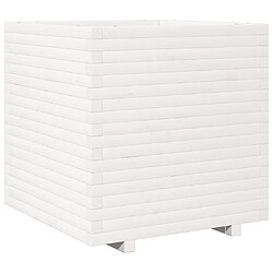 vidaXL Jardinière blanc 70x70x72 cm bois de pin massif