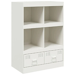 vidaXL Buffet haut blanc 67x39x95 cm acier