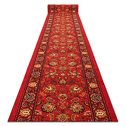 RUGSX Triangles de couloir TRADYCJA traditionnel antidérapants Rouge gomme 90cm 90x1400 cm