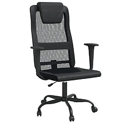 Helloshop26 Chaise fauteuil siège de bureau informatique étude réglable en hauteur noir 02_0024072