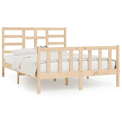 vidaXL Cadre de lit sans matelas 150x200 cm bois massif