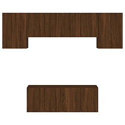 Acheter vidaXL Unités murales TV 6 pcs chêne marron bois d'ingénierie