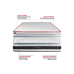 Acheter Somness Matelas ENERGY ressorts ensachés et mémoire de forme 90x200