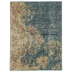 Vidal Tapis de laine 75x59 vert Vintage Royal