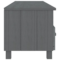 Avis vidaXL Meuble TV HAMAR Gris foncé 158x40x40 cm Bois massif de pin