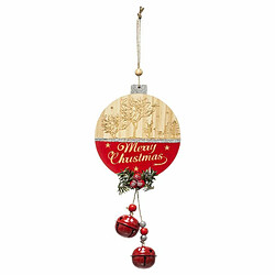 Sujet de Noël Boule Étoile 33cm Rouge & Beige