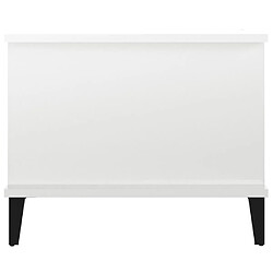 Avis vidaXL Table basse Blanc brillant 90x50x40 cm Bois d'ingénierie