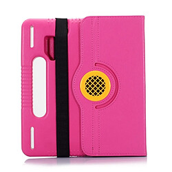 Wewoo Smart Cover Magenta pour iPad mini 4/3/2/1 7,9 pouces 360 degrés Rotation étui en cuir + EVA Amovible Bumper Housse de protection avec poignée & 3 Gears Holder & Sleep / Réveil