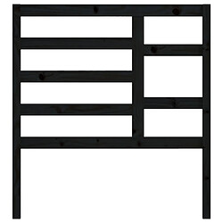 Acheter Maison Chic Tête de lit scandinave,Meuble de chambre Noir 106x4x104 cm Bois massif de pin -MN81445