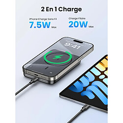 Acheter SANAG Nexode Batterie Externe Magnétique Sans Fil 10000Mah 20W Power Bank Induction Usb C Charge Rapide Pd 3.0 Compatible Avec Iphone 16 Plus Pro Iphone 15 14 13 12 Coque Magsafe (Noir)