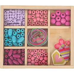 Small Foot Kit de Bricolage Compact avec Perles et pendentifs en Bois