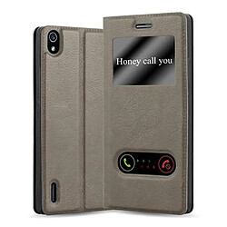 Cadorabo Coque Huawei ASCEND P7 Etui en Marron