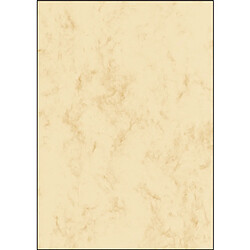 sigel papier marbré, A4, papier fin, 90 g, beige ()