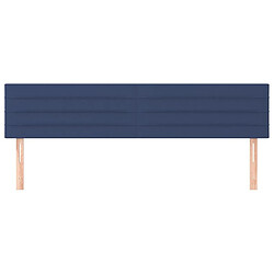 Avis Maison Chic Lot de 2 Têtes de lit design Bleu pour chambre - Décoration de lit 100x5x78/88 cm Tissu -MN31791