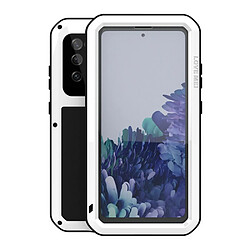 Coque en cadre métallique antichoc antichoc antipoussière blanc pour votre Samsung Galaxy S20 FE/S20 FE 5G