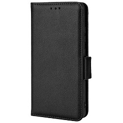 Etui en PU texture litchi, antichoc avec support noir pour votre Samsung Galaxy A51 5G SM-A516