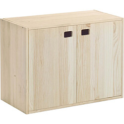 Astigarraga Armoire en pin brut 2 portes 3 tablettes Dinamic.