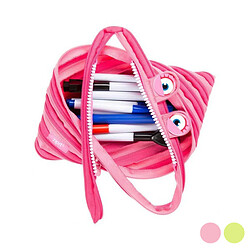 Trousse d'écolier Nikidom Wildlings Jumbo Pouch Clip Strip Couleur Rose