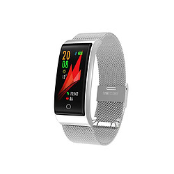 YP Select 0.96 pouces Écran couleur Pression artérielle Moniteur de fréquence cardiaque Sport Bluetooth Montre-bracelet intelligente-Argenté