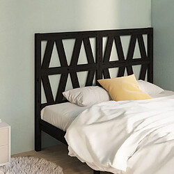 Maison Chic Tête de lit scandinave pour lit adulte,Meuble de chambre Noir 166x4x100 cm Bois massif de pin -MN56905