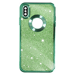 Avizar Coque iPhone X et XS Paillette Vert