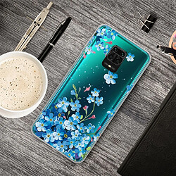 Coque en TPU impression de motif imd clair fleurs bleues pour votre Xiaomi Redmi Note 9 Pro Max/Note 9 Pro/Note 9S