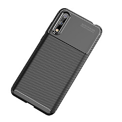 Wewoo Coque Souple Pour Huawei Enjoy 10s Beetle Series Carbon Fiber Texture Shockproof TPU Case Blue pas cher