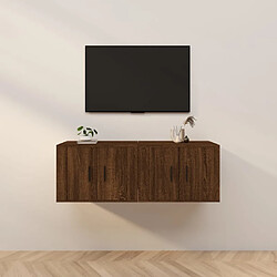 vidaXL Meubles TV muraux 2 pcs chêne marron 57x34,5x40 cm