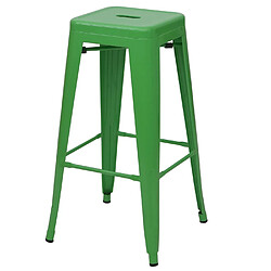 Acheter Mendler 4x Tabouret de bar HWC-A73, pour comptoir, métal, style industriel, empilable ~ vert