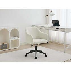 Vente-Unique Chaise de bureau - Tissu texturé - Crème - Hauteur réglable - MATOMI