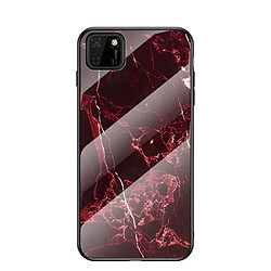 Coque en TPU combo motif grain de marbre rouge pour votre Huawei Y5P