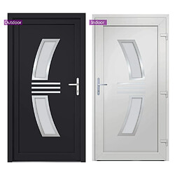 Acheter vidaXL Porte d'entrée anthracite 88x200 cm PVC