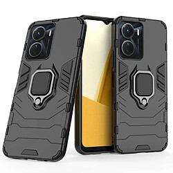 Htdmobiles Coque pour Vivo Y16 - housse etui rigide anti choc + verre trempe - NOIR