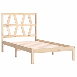 Avis vidaXL Cadre de lit sans matelas bois massif 90x200 cm