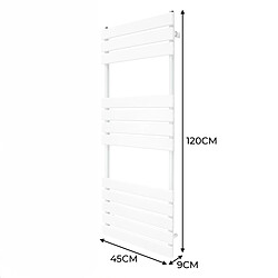 Acheter Monstershop Radiateur Sèche-Serviettes à Panneau Plat – 1200mm x 450mm – Blanc