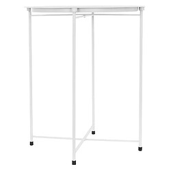 ML DESIGN MODERN LIVING Table d'appoint ronde Ø 46x51 cm Blanc en métal avec plateau ML-Design