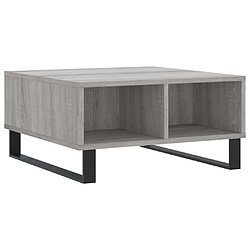 vidaXL Table basse sonoma gris 60x60x30 cm bois d'ingénierie