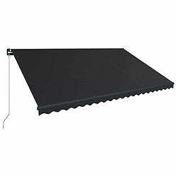 Maison Chic Auvent manuel rétractable,Store manuel de porte 500x300 cm Anthracite -GKD38526