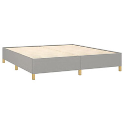 Avis vidaXL Sommier à lattes de lit avec matelas Gris clair 180x200cm Tissu