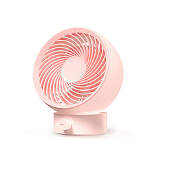 3 life 330 Mini Ventilateur de Circulation d'Air Portable Ventilateur De Bureau Rotatif Chargement USB à Vent Fort-Rose