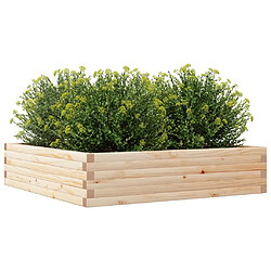 Avis vidaXL Jardinière 100x100x23 cm bois de pin massif