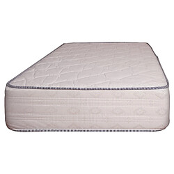 Alter Matelas orthopédique simple, Made in Italy, rembourrage en mousse de polyuréthane et fibre hypoallergénique, revêtement en tissu jacquard, cm 90x190h24, Blanc